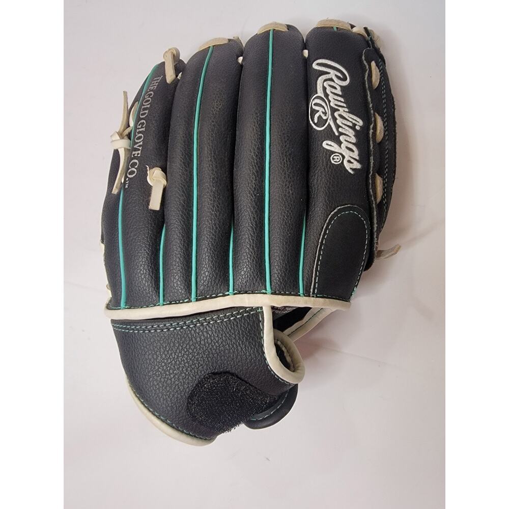 Rawlings The Gold Glove Co. WFP115MT Leather Palm Black w/Teal Trim 11 1/2 INCH - Picture 7 of 12
